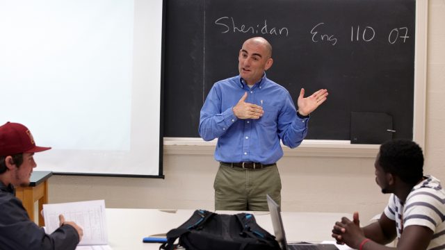 Professor speaking to a class