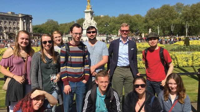 Class photo during a Study Abroad trip