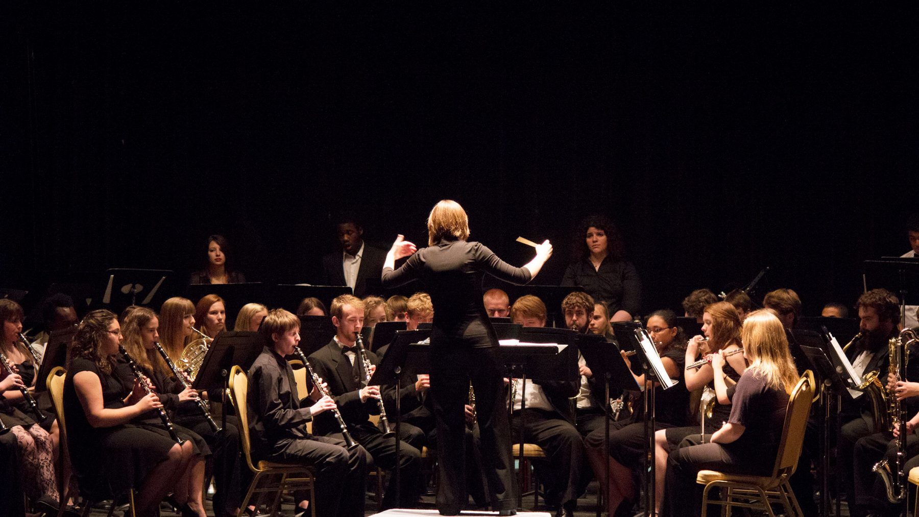 Music ensemble performing