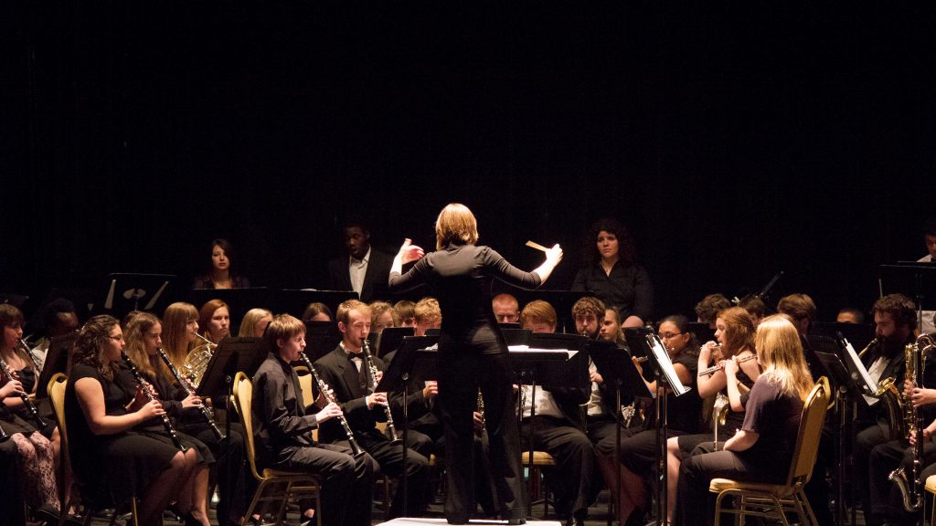 Music ensemble performing