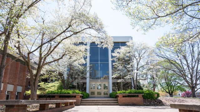 Cole Hall during spring time