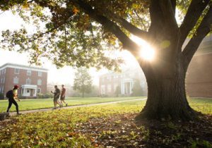 Photo of Bridgewater campus with students|Photo of Bridgewater campus with students|Photo of Bridgewater campus with students