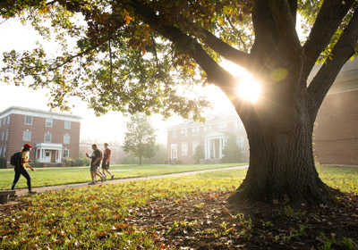 Photo of Bridgewater campus with students|Photo of Bridgewater campus with students|Photo of Bridgewater campus with students