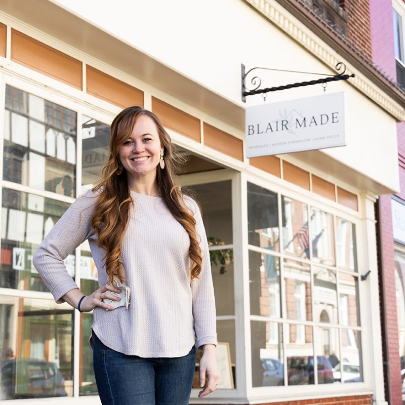 Abby Blair Woerner, owner of Blair Made in Staunton