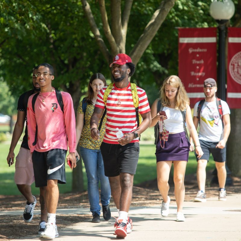 Students on the first day of class