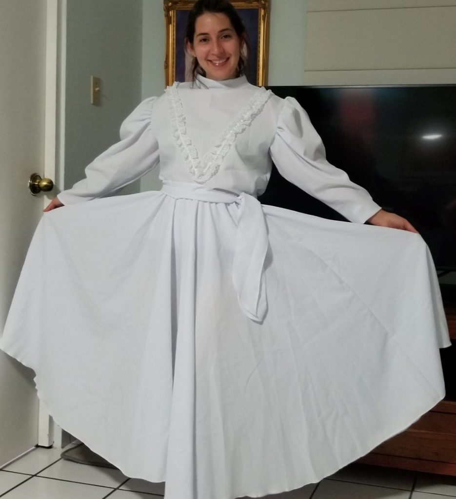 Bridgewater College music professor Vimari Colon Leon in a bomba dress