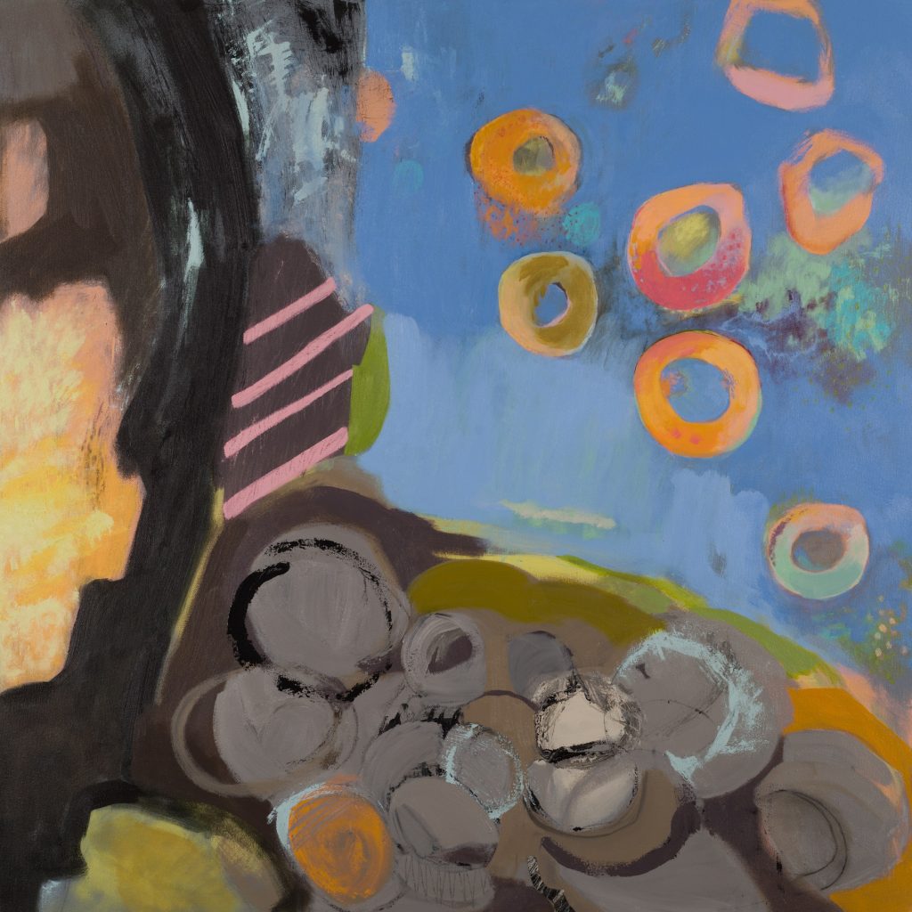 A colorful painting by Joan H. Ranzini