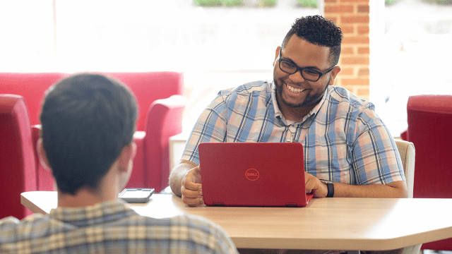 Graduate students working