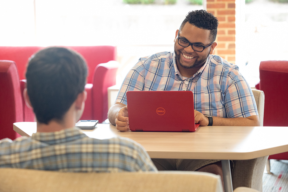 Graduate students working