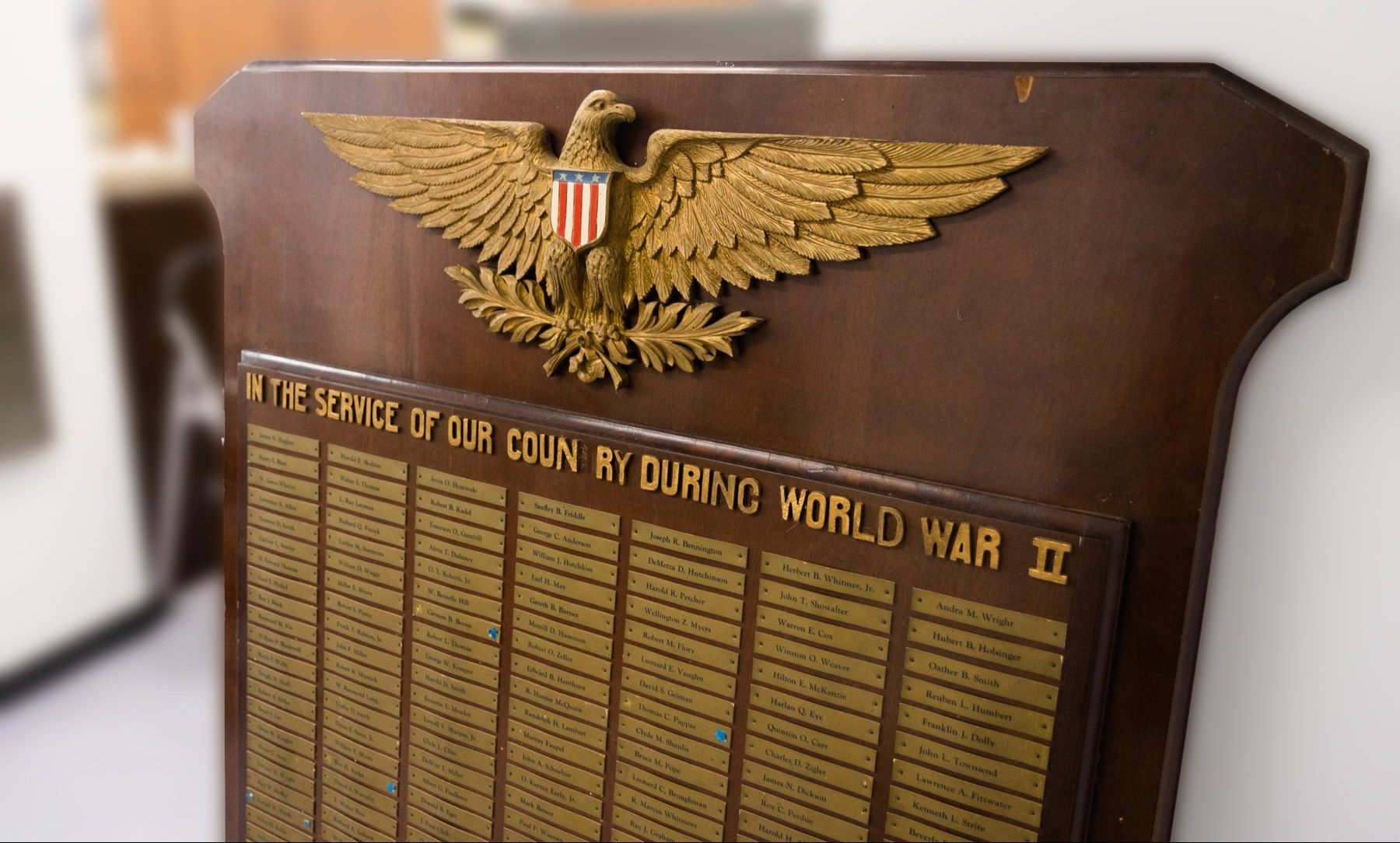 Bridgewater College’s World War II Service Honor Board a 2021 Honoree in VAM’s Top 10 Endangered Artifacts