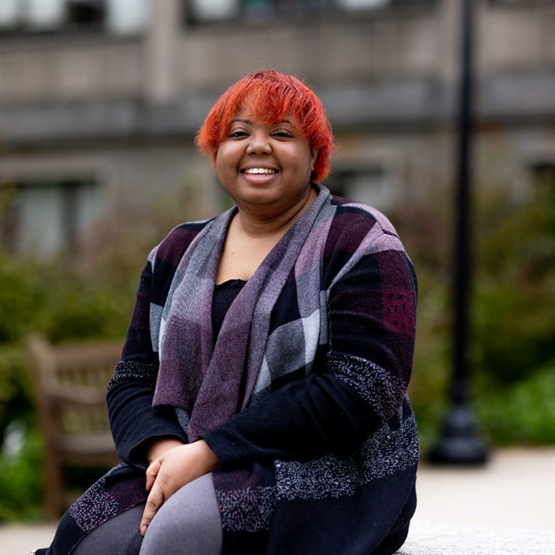 Alexus Carter on Boston College campus