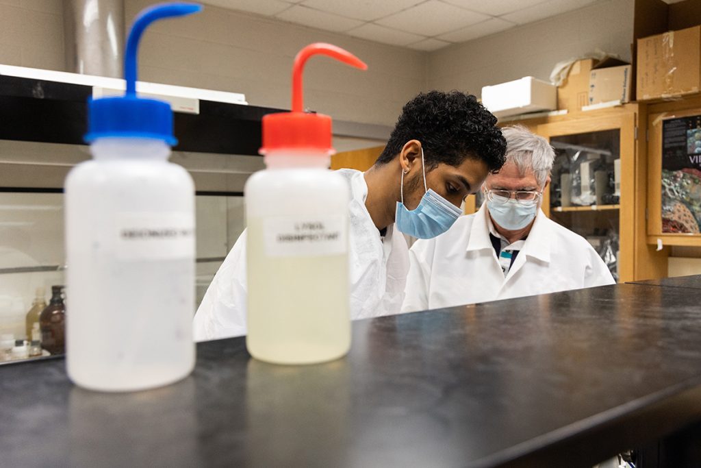 Daniel Jones and Steve Baron work in a science lab together.