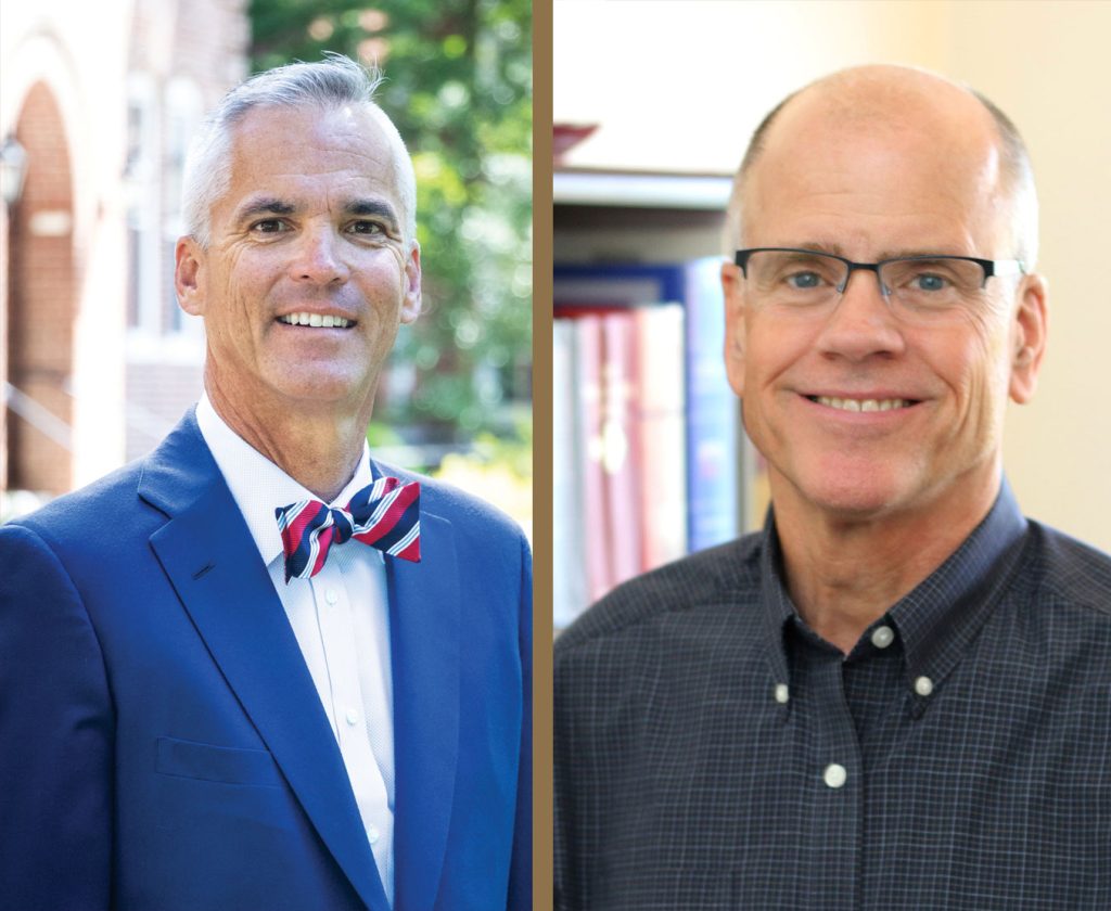 Two headshots of men appear side by side