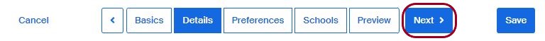 Screen prompt - Once you’re finished with Job Details, choose Next along the bottom of the screen.