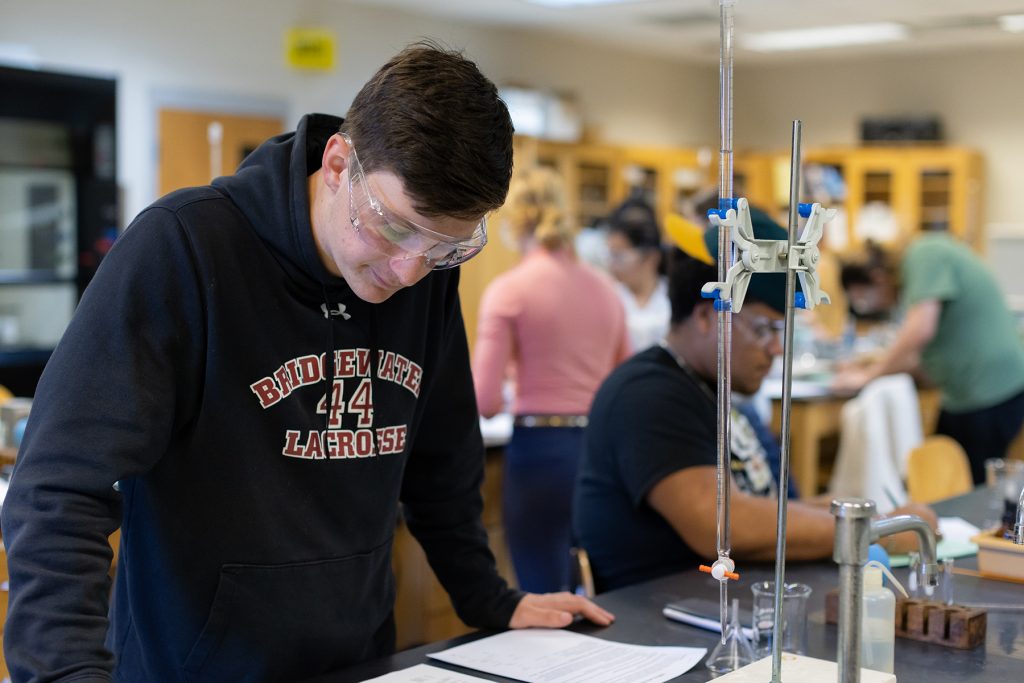 Student in chemistry lab