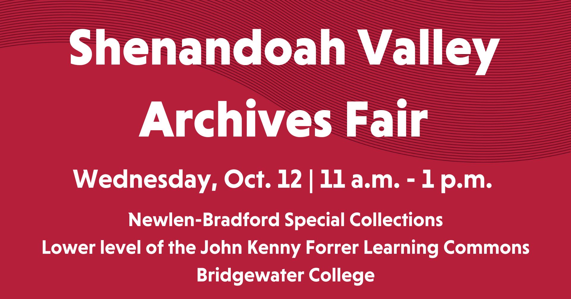 Bridgewater College to Host Annual Shenandoah Valley Archives Fair