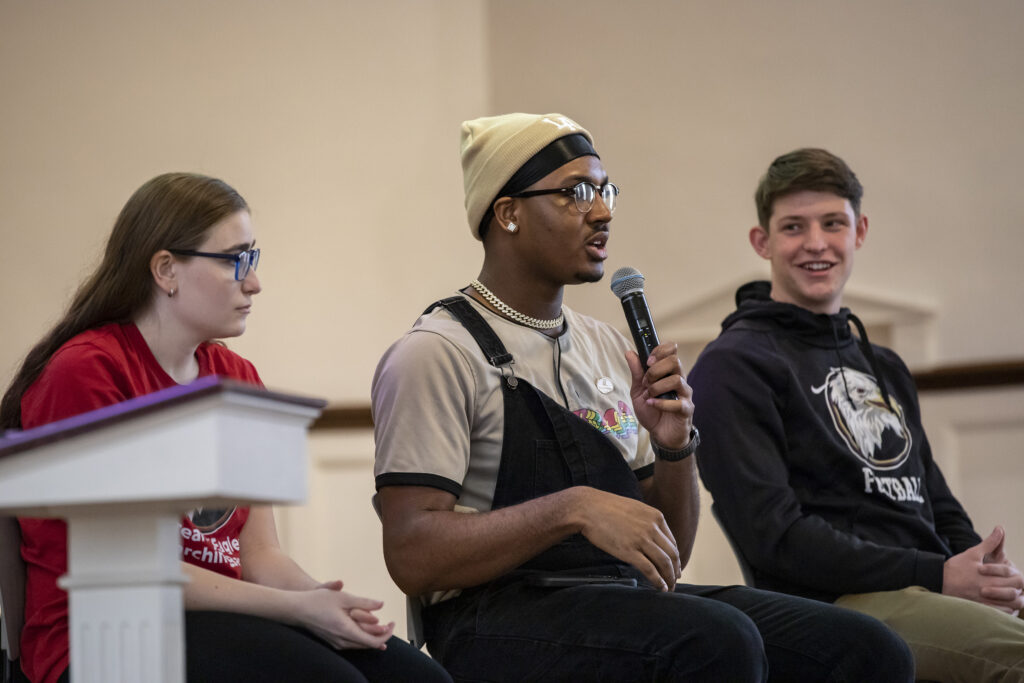 Student ambassador group speaking 