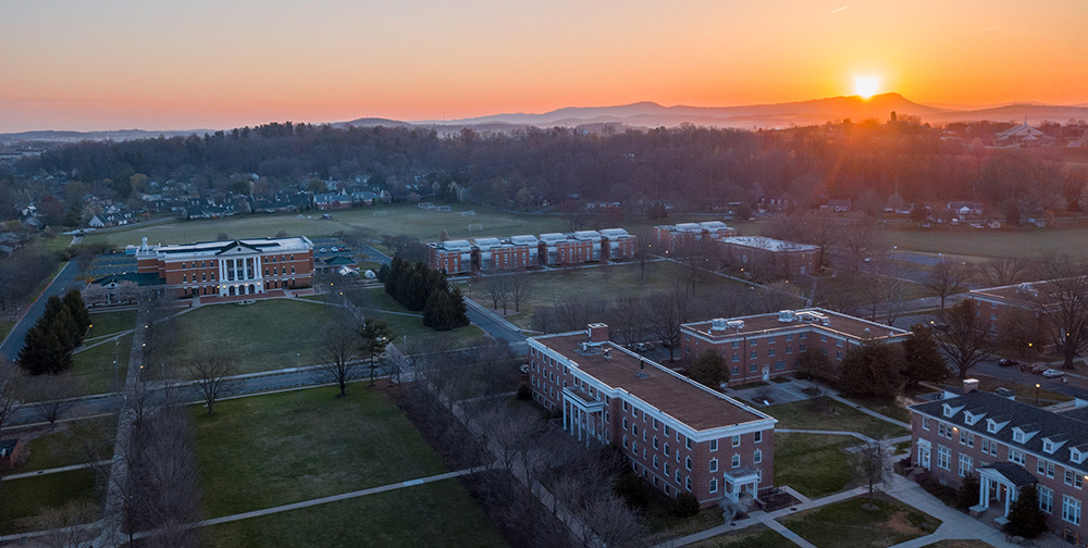 Sunrise over campus