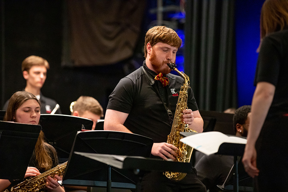 Man playing the saxophone