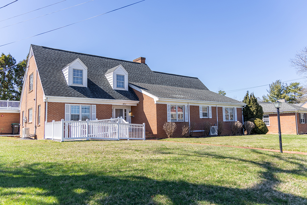 Brick house on a sunny day