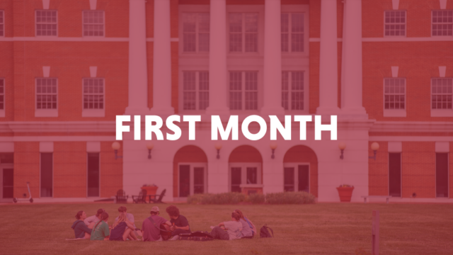 First Month - decorative onboarding graphic