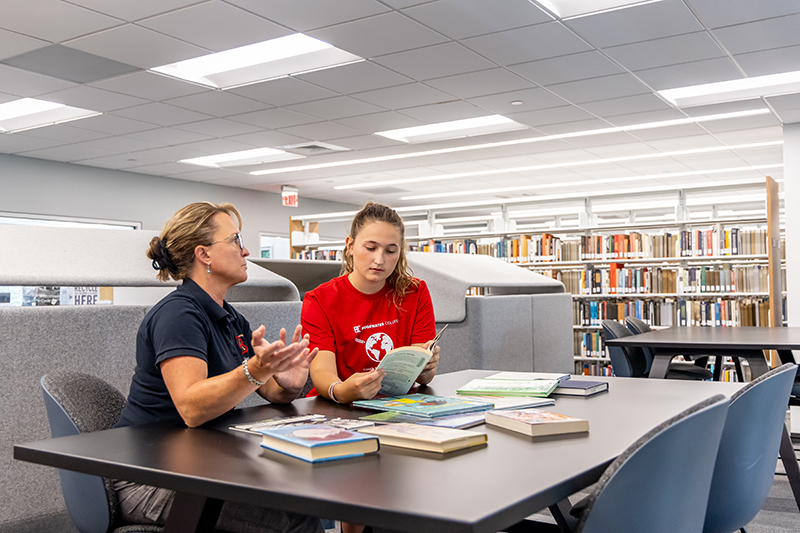 Forrer Learning Commons offers spaces designed for both focused research and conversation.
