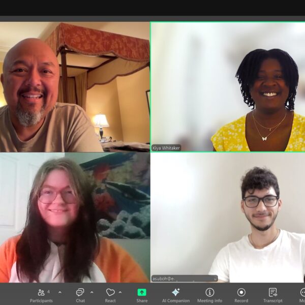 TREB summer research participants work together virtually.