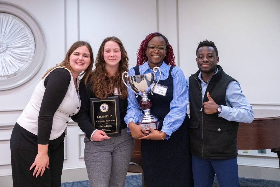 Bridgewater College's winning Ethics Bowl Team