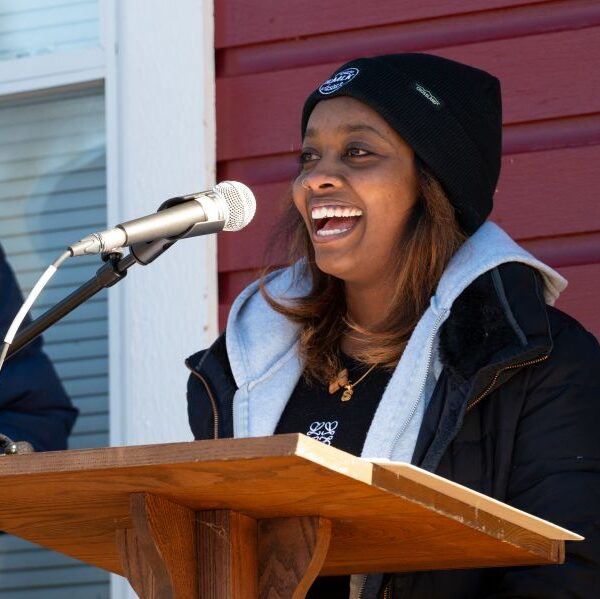 Saron Enyew speaking at MLK Day 2026