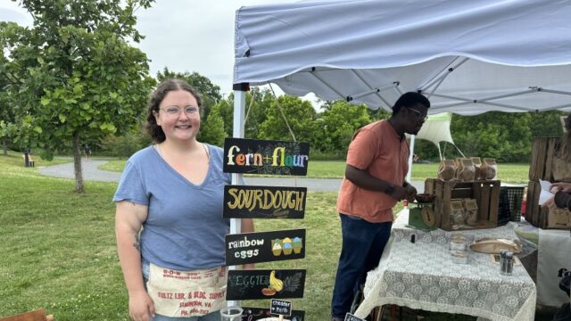 Morgan Kimbrough at the Waynesboro Farmers Market